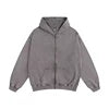 Men Zip up Vintage Washed Hoodie Heavy Weight French Terry Blank Oversized Custom Hoodie Sweatshirt Streetwear Unisex