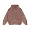 Men Zip up Vintage Washed Hoodie Heavy Weight French Terry Blank Oversized Custom Hoodie Sweatshirt Streetwear Unisex
