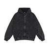 Men Zip up Vintage Washed Hoodie Heavy Weight French Terry Blank Oversized Custom Hoodie Sweatshirt Streetwear Unisex