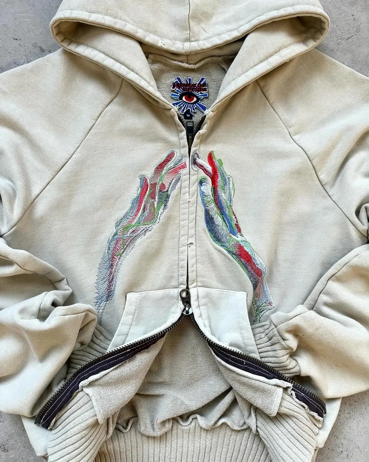 Y2K New Harajuku Plum Tree Embroidered Oversized Pink Zipper Hoodies For Men and Women Gothic Fashion Retro Street Sweatshirts