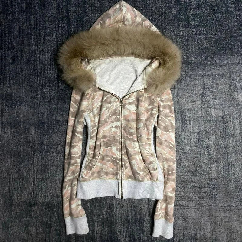 Y2K Rock Punk Women's Leopard Print Hoodie Unisex Chic Loose Zip Cardigan Sweatshirt Gothic Harajuku Retro Aesthetic Streetwear