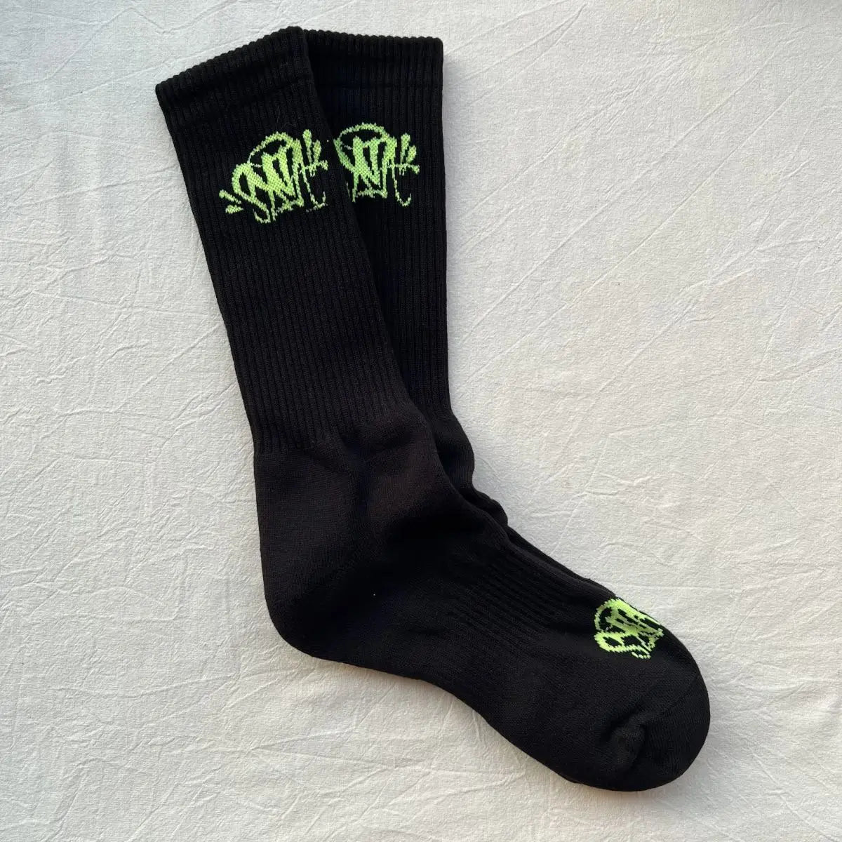 Sy World Socks Black Green Men Sock Mid-Calf Cotton Sport Socks Breathable Sweat Absorbent Fashionable Men's Socks
