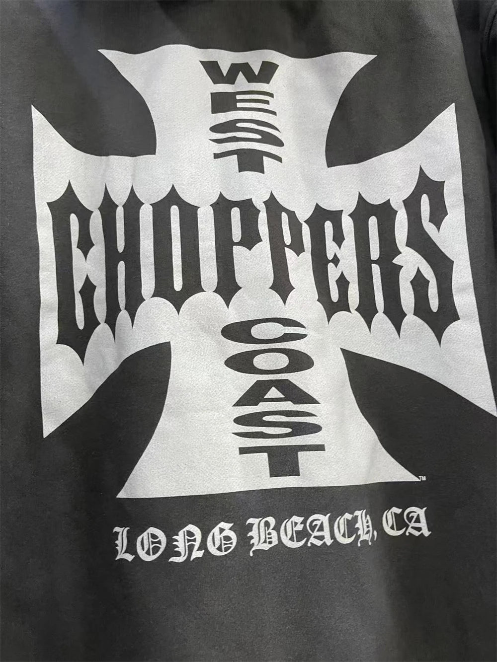 Washed Cardigan Crack Cross Printing West Coast Choppers Pullover Men Women Hooded Hoodie