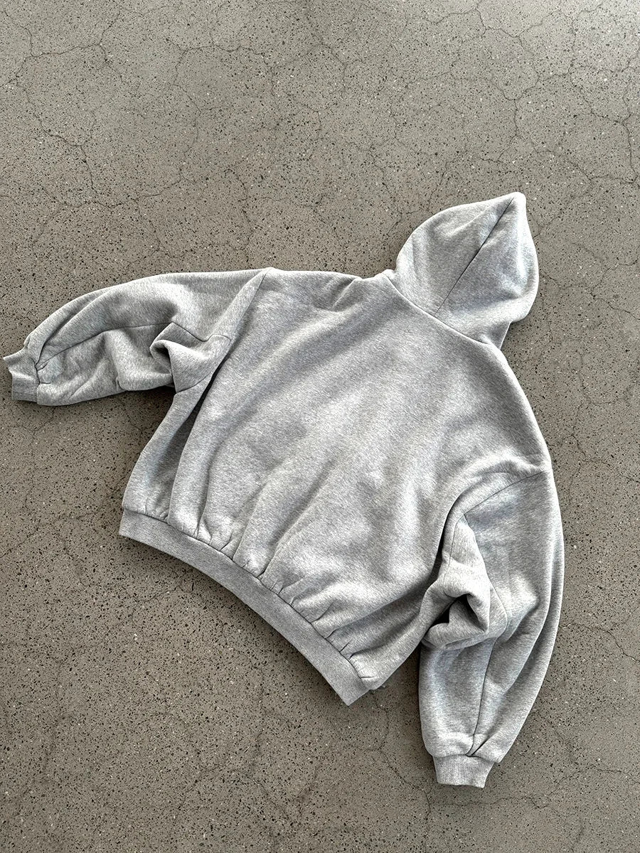 Grey Casual Spring Oversized Reversible Hoodies Women Men Streetwear Clothes Hoodie With Plaid Lining Sweatshirt Streetwear Tops