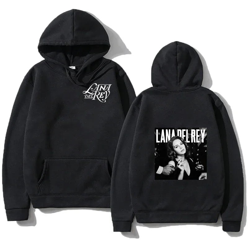Lana Del Rey Hoodies Singer Graphic Printing Fleece Sweatshirts Casual Long Sleeve  Women Clothing Pullover Hip Hop Hoodie