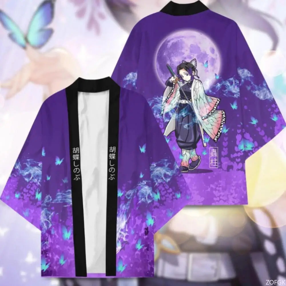 Japanese Anime Character Kamado Tanjiro 3D Printed Kimono Janpan Traditional Unisex Cosplay Haori Kamado Nezuko Yukata Cardigan