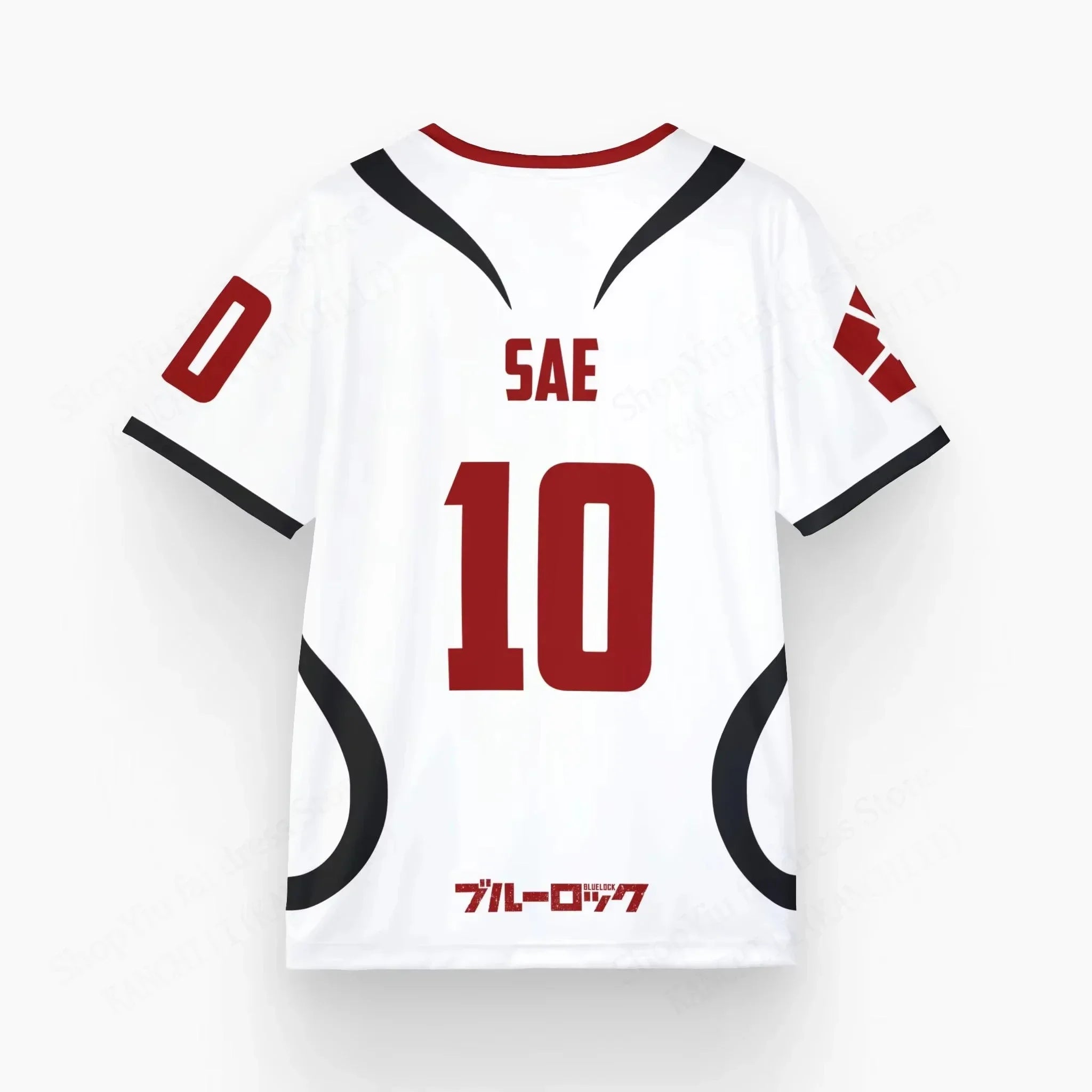 Mens Anime Jersey Blue Lock Sae Itoshi Role Playing 3d Print T-shirt T shirt Breathable Men Women Fashion Oversized Short Sleeve