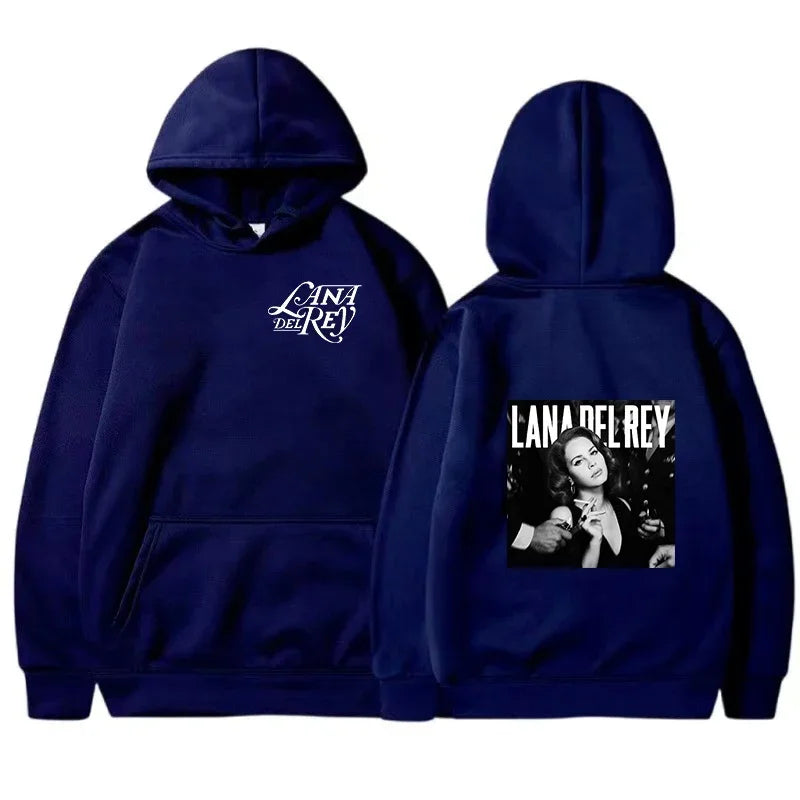 Lana Del Rey Hoodies Singer Graphic Printing Fleece Sweatshirts Casual Long Sleeve  Women Clothing Pullover Hip Hop Hoodie