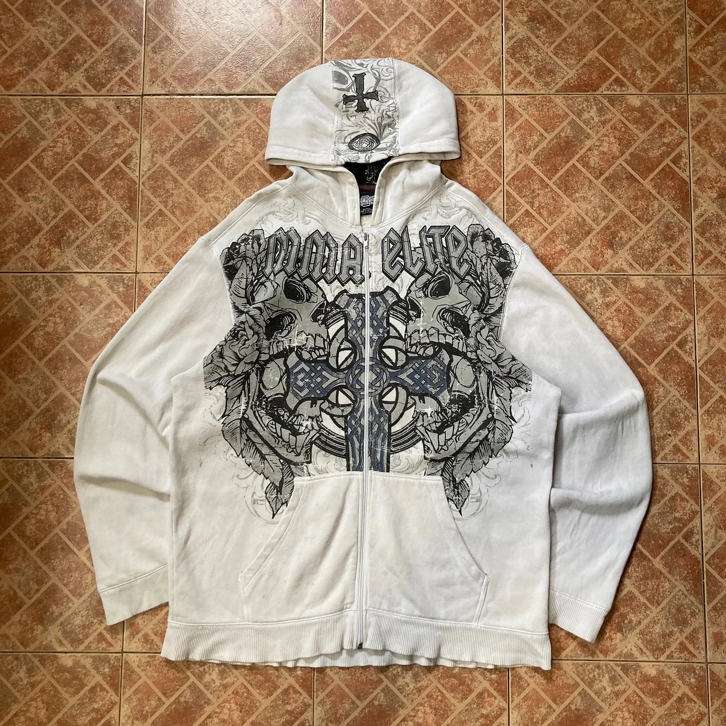 Y2K New Harajuku Plum Tree Embroidered Oversized Pink Zipper Hoodies For Men and Women Gothic Fashion Retro Street Sweatshirts