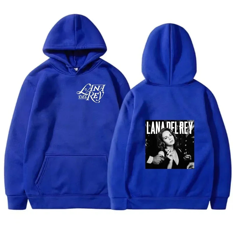 Lana Del Rey Hoodies Singer Graphic Printing Fleece Sweatshirts Casual Long Sleeve  Women Clothing Pullover Hip Hop Hoodie