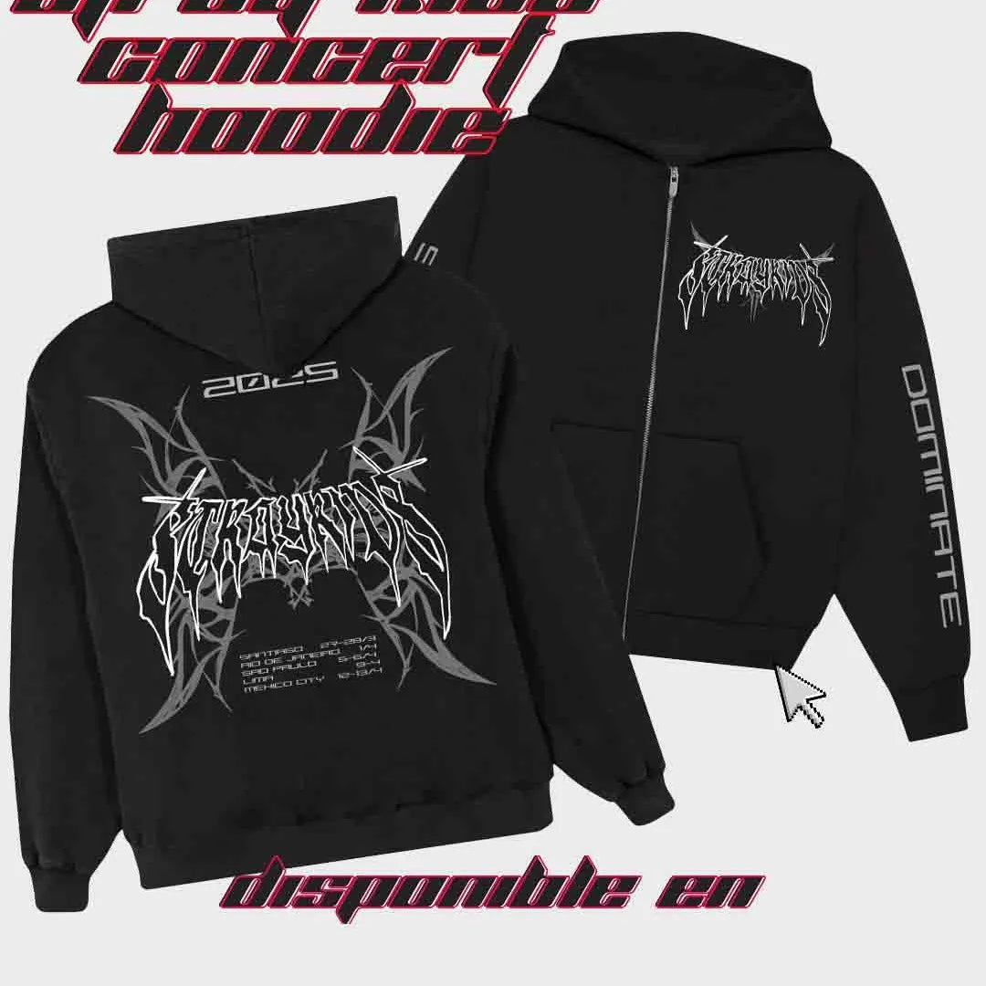 Dominate Tour New SKZ Zip Hoodie V-Ne Sweatirt Cusizable Regular Thin Cotton Polyester Blend Cardigan Sweater