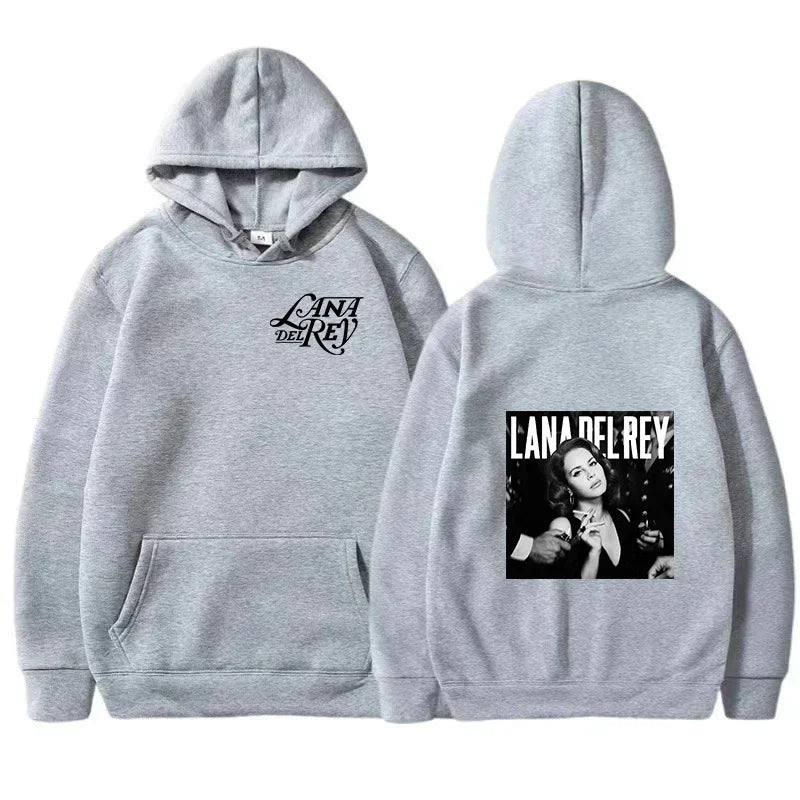 Lana Del Rey Hoodies Singer Graphic Printing Fleece Sweatshirts Casual Long Sleeve  Women Clothing Pullover Hip Hop Hoodie