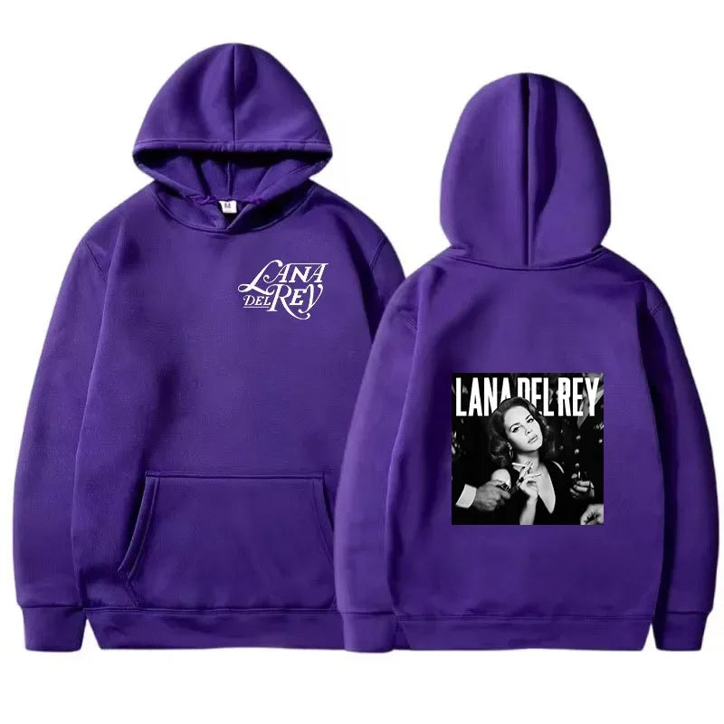 Lana Del Rey Hoodies Singer Graphic Printing Fleece Sweatshirts Casual Long Sleeve  Women Clothing Pullover Hip Hop Hoodie