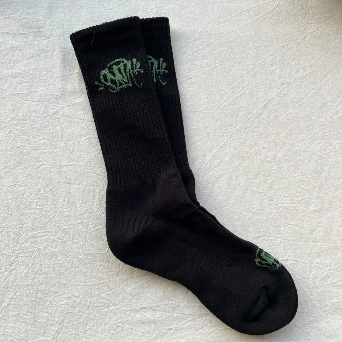 Sy World Socks Black Green Men Sock Mid-Calf Cotton Sport Socks Breathable Sweat Absorbent Fashionable Men's Socks