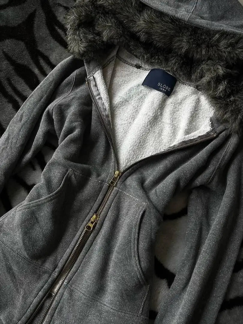 SIRI New Hip-hop Trend Zipper Hoodie Female Street Casual Loose Joker Retro Sweatshirt Y2K Unisex Fleece Padded Warm Hoodie