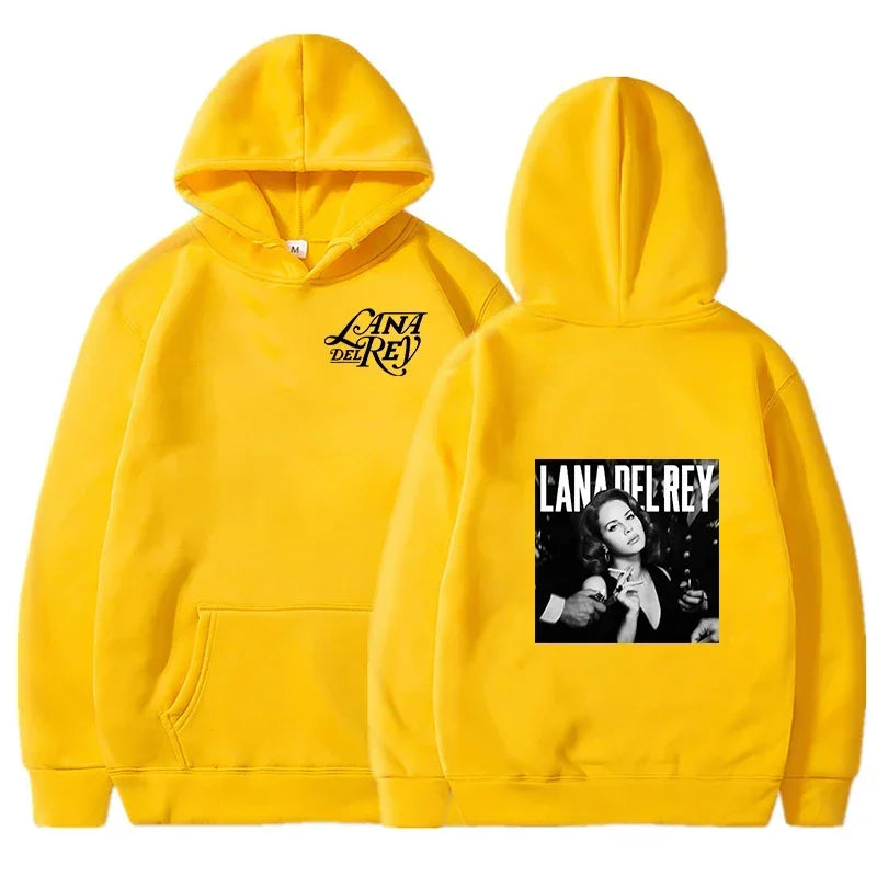 Lana Del Rey Hoodies Singer Graphic Printing Fleece Sweatshirts Casual Long Sleeve  Women Clothing Pullover Hip Hop Hoodie