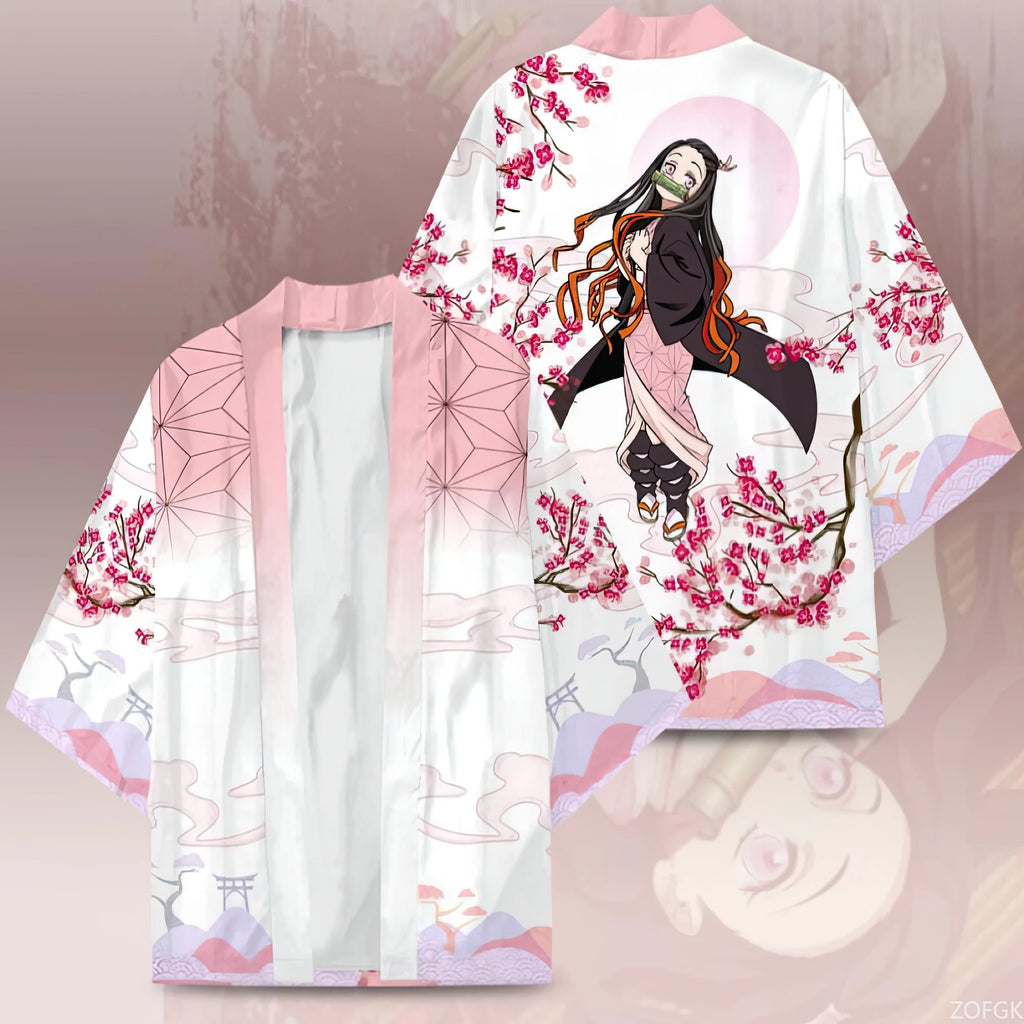 Japanese Anime Character Kamado Tanjiro 3D Printed Kimono Janpan Traditional Unisex Cosplay Haori Kamado Nezuko Yukata Cardigan