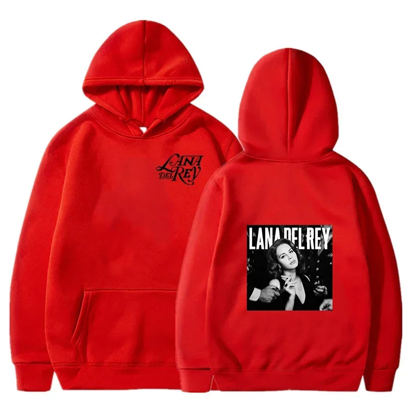 Lana Del Rey Hoodies Singer Graphic Printing Fleece Sweatshirts Casual Long Sleeve  Women Clothing Pullover Hip Hop Hoodie