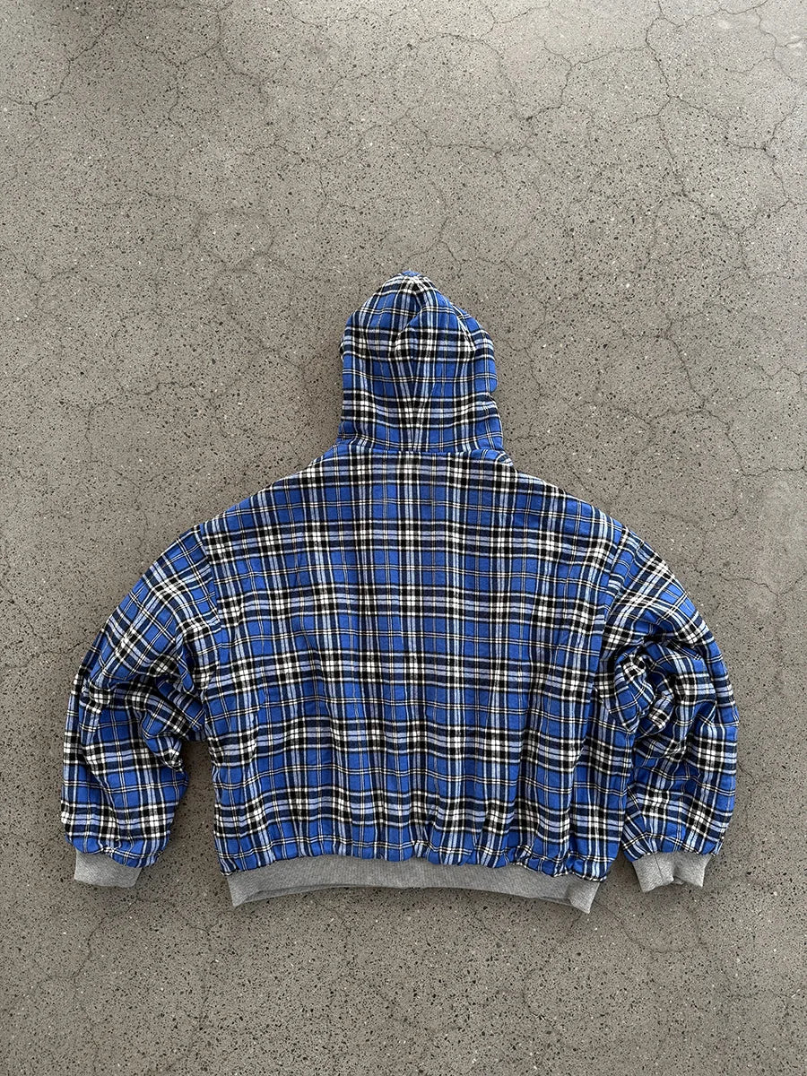 2025 New Oversized Reversible Hoodie High Quality Luxury Designer Clothing Cotton Hoodie with Plaid Lining Sweatshirt Streetwear