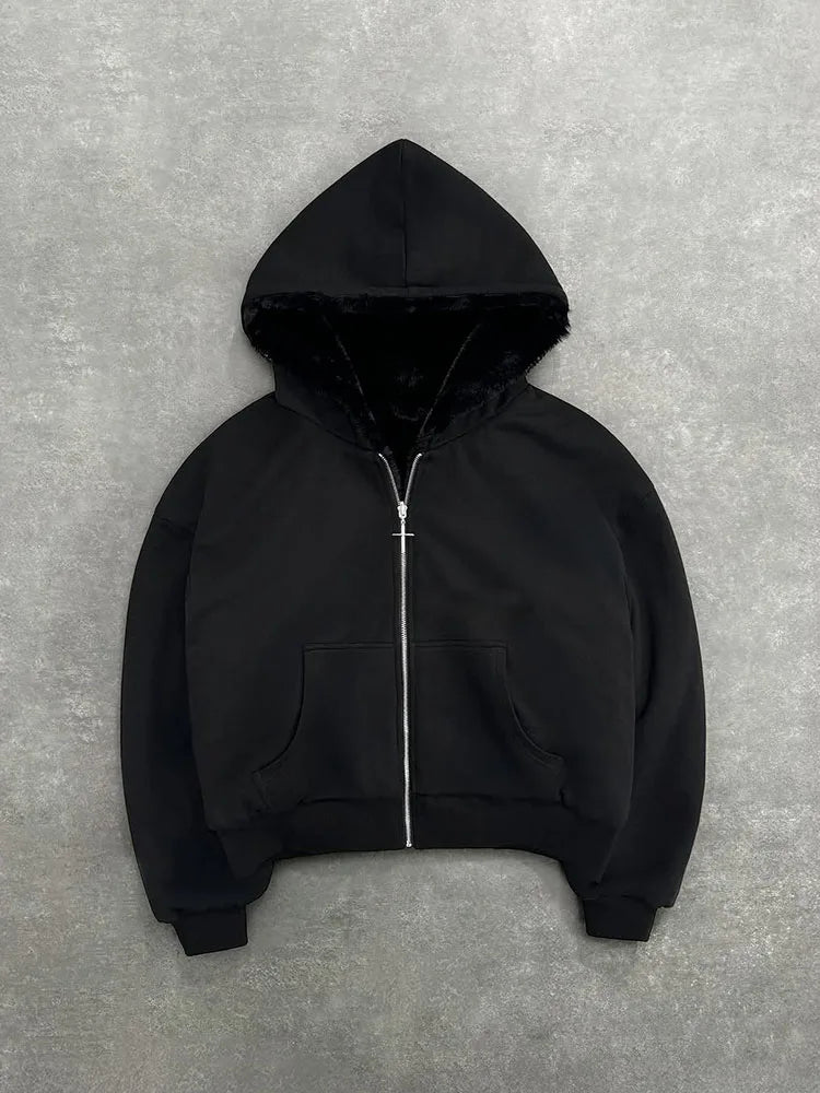 Europe, America, autumn and winter, the new hoodie with leopard print on both sides is fashionable and personalized.