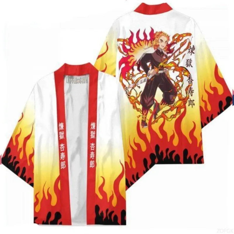 Demon Annihilation Blade Kimono Cloak Mido Bean Charcoal Jiro Butterfly Ninja Cardigan Five Sleeve Feather Weaving Daoist Robe