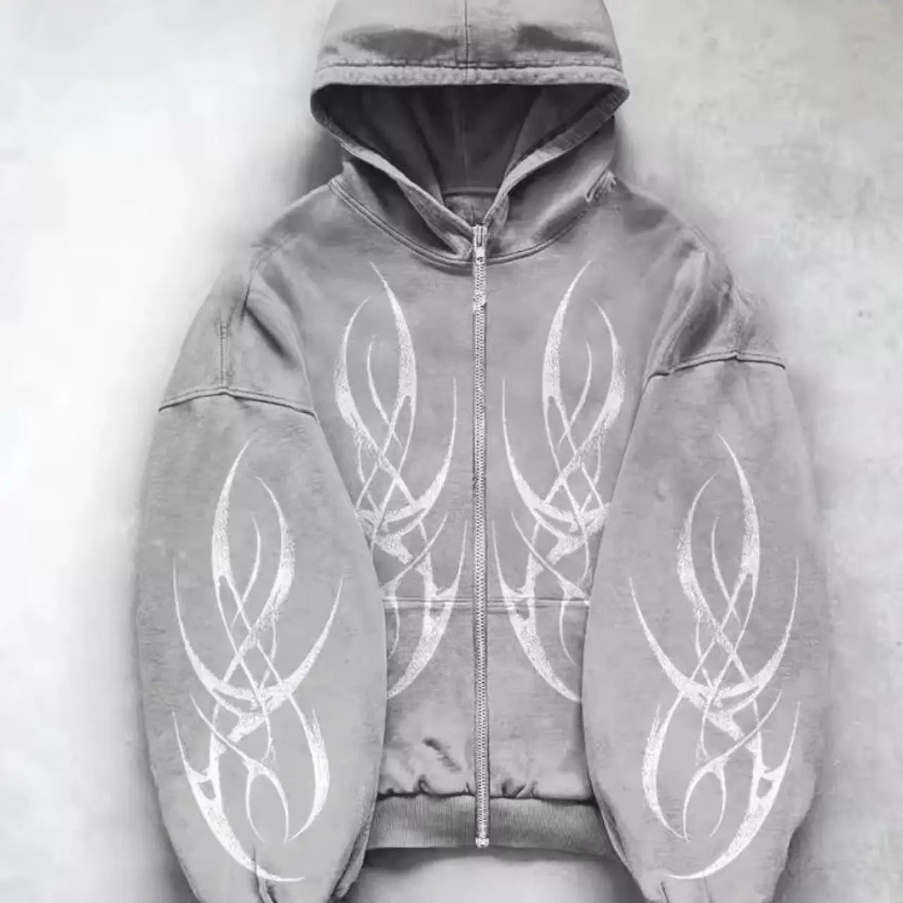 SIRI New Hip-hop Trend Zipper Hoodie Female Street Casual Loose Joker Retro Sweatshirt Y2K Unisex Fleece Padded Warm Hoodie