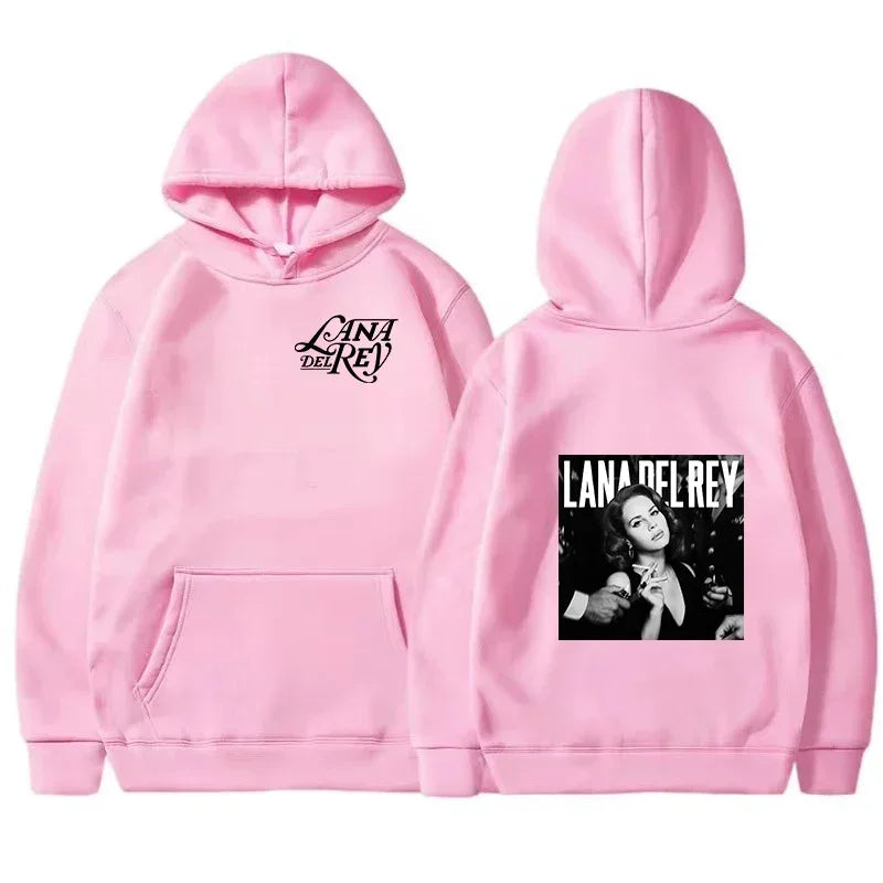 Lana Del Rey Hoodies Singer Graphic Printing Fleece Sweatshirts Casual Long Sleeve  Women Clothing Pullover Hip Hop Hoodie
